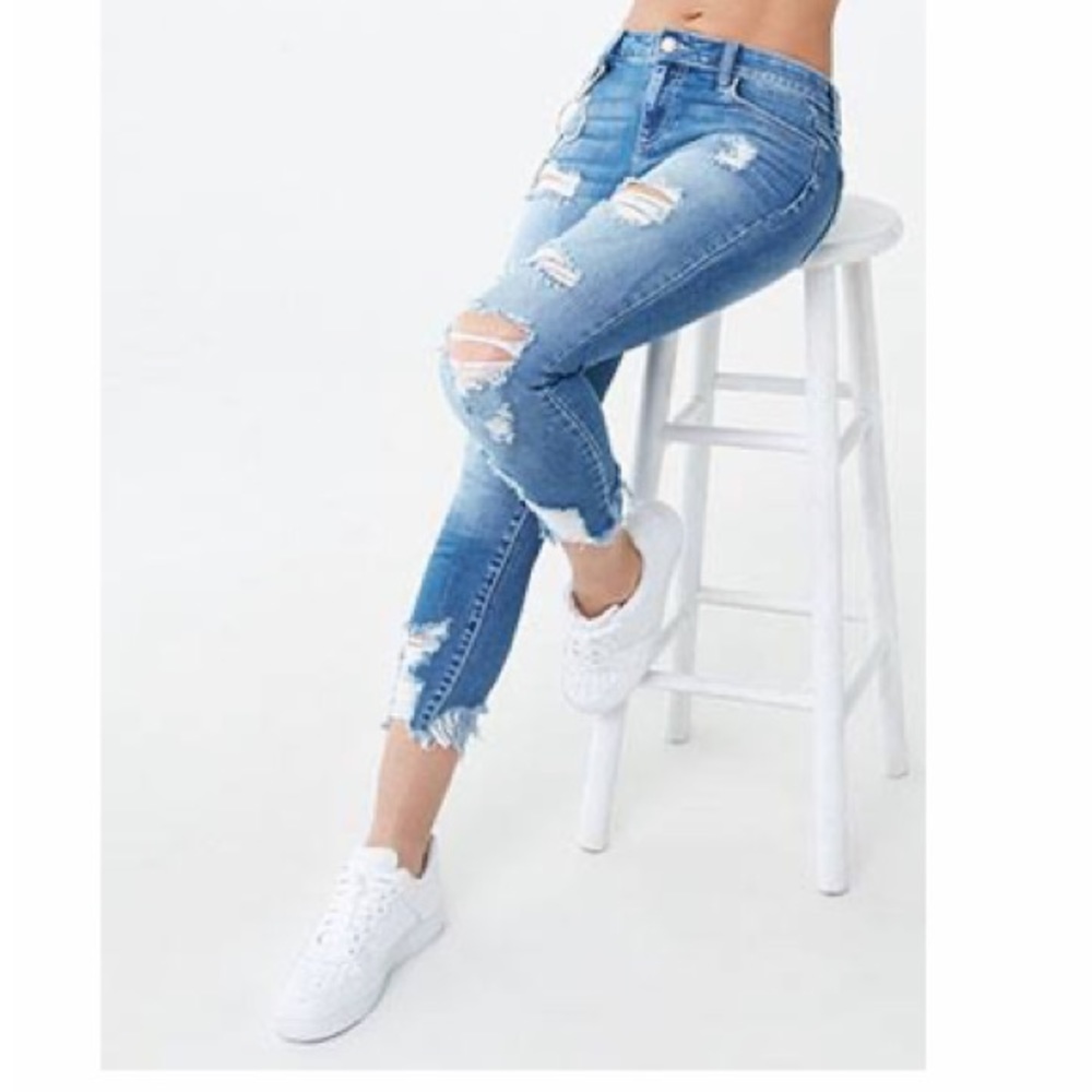 Cello Distressed Ankle Jeans